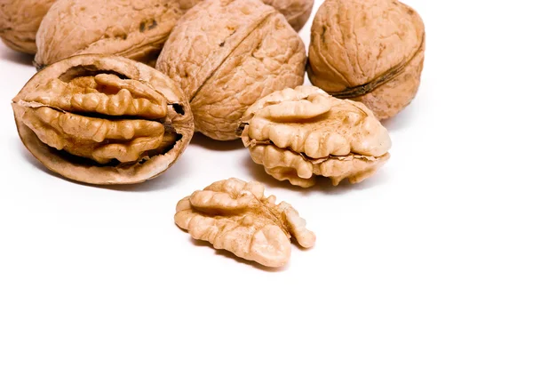 Walnuts isolated on a white background — Stock Photo, Image