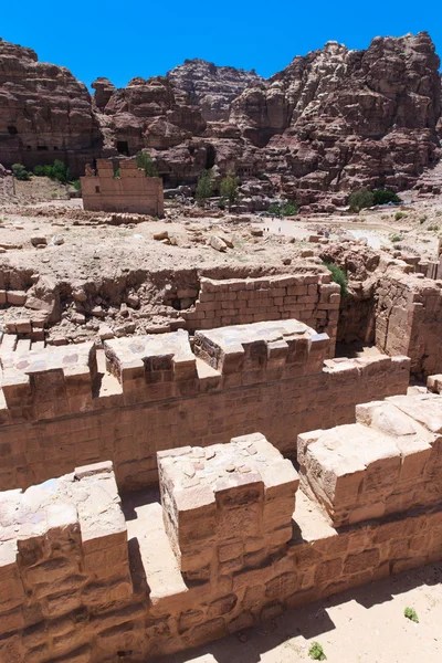 Jordanska öknen på Petra — Stockfoto