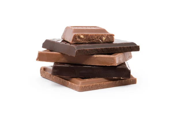 Chocolate bars stack — Stock Photo, Image