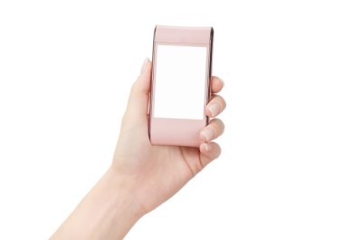 hareket eden telefon içinde el