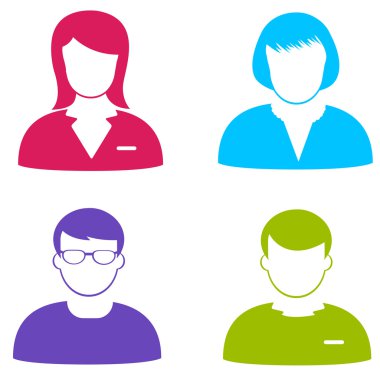 Beyaz insanlar simgeler