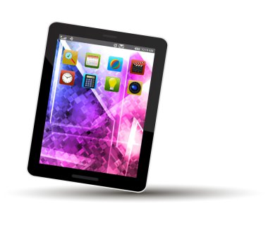 Tablet bilgisayar dokunmatik ekran ile