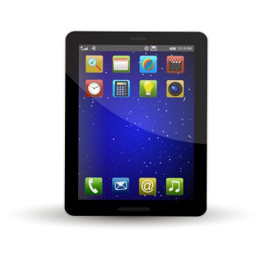 Tablet bilgisayar dokunmatik ekran ile