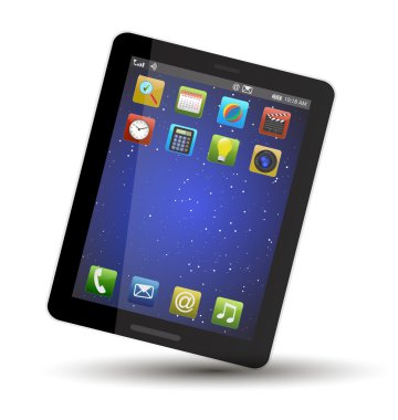 Tablet bilgisayar dokunmatik ekran ile