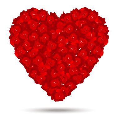 boyalı kırmızı kalp