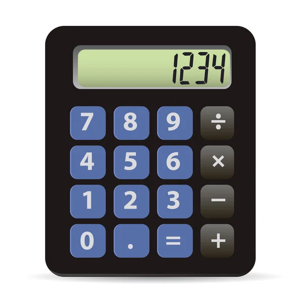 Kalkulator czarno na białym — Wektor stockowy