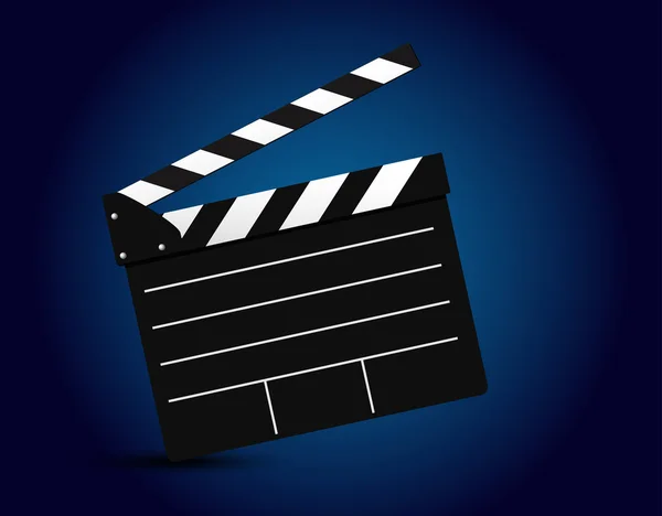 Filme clapper board em azul —  Vetores de Stock