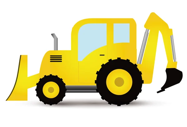 Yellow tractor — Stock Vector