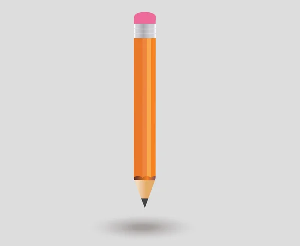 Crayon en bois sur gris — Image vectorielle