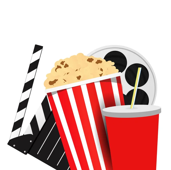 Objetos de cortina y película — Vector de stock