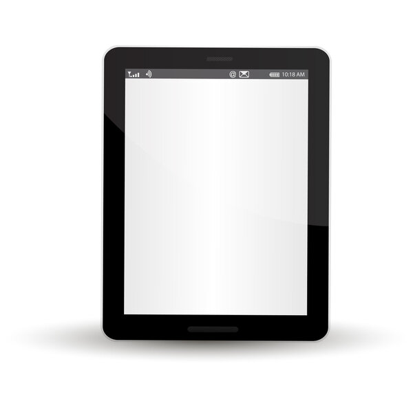 Black tablet computer