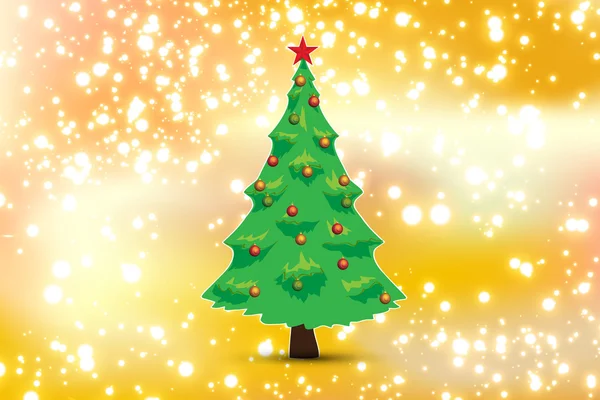 Groene kerstboom — Stockvector