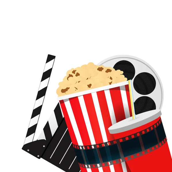 Objetos de cortina y película — Vector de stock