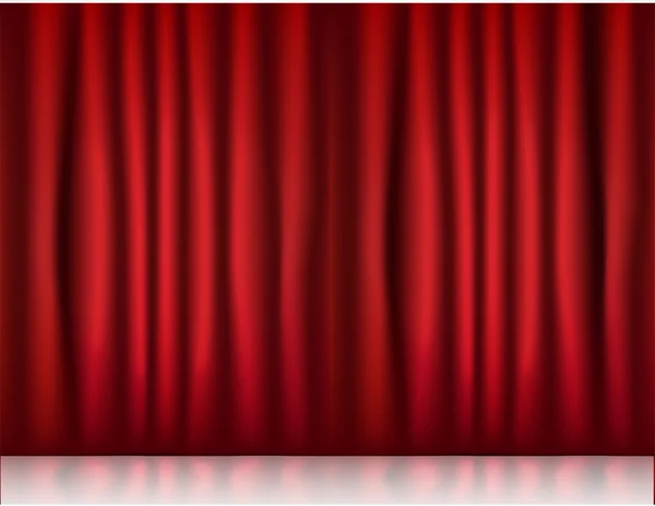Cinema scherm met rode blinds — Stockvector