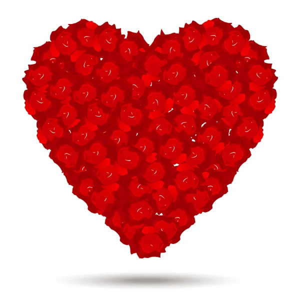 Painted red heart — Stock Vector
