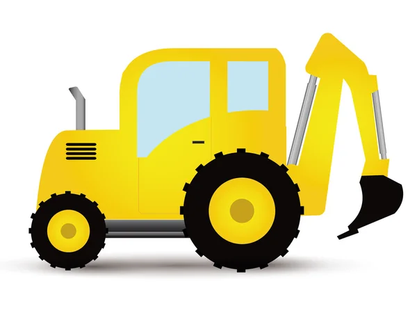 Yellow tractor — Stock Vector
