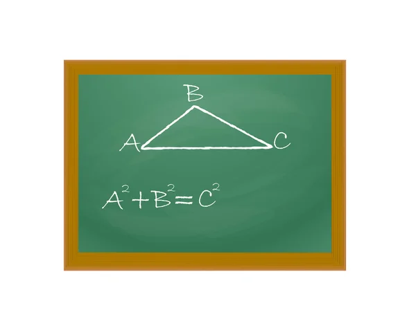 Tableau noir avec des formules sur blanc — Image vectorielle