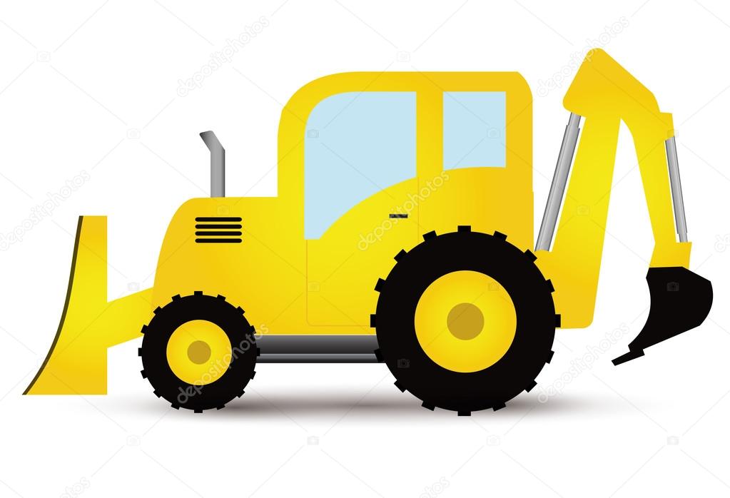 Desenho de trator Trator amarelo YELLOW TRACTOR 