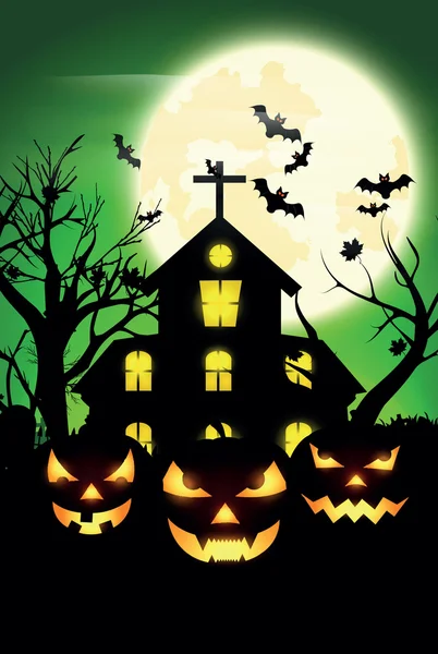 Halloween plakát. Halloween vektorové pozadí — Stockový vektor