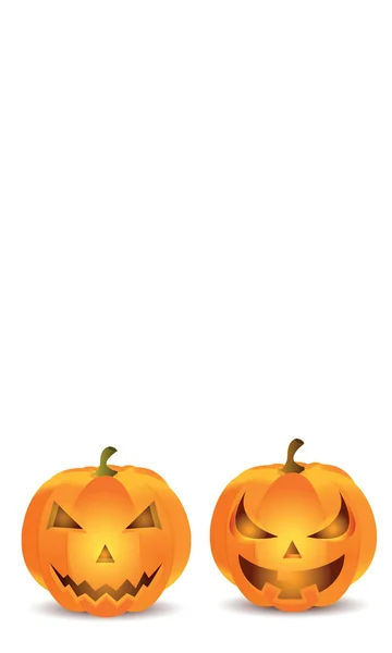 Halloween-Kürbis isoliert auf weißem Hintergrund — Stockvektor