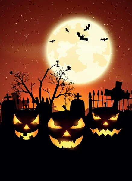 Halloween plakát. Halloween vektorové pozadí — Stockový vektor