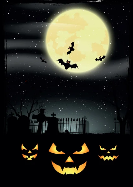 Cartel de Halloween. Halloween vector fondo — Vector de stock