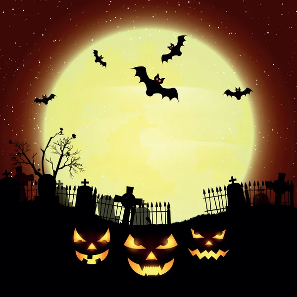 Halloween plakát. Halloween vektorové pozadí — Stockový vektor