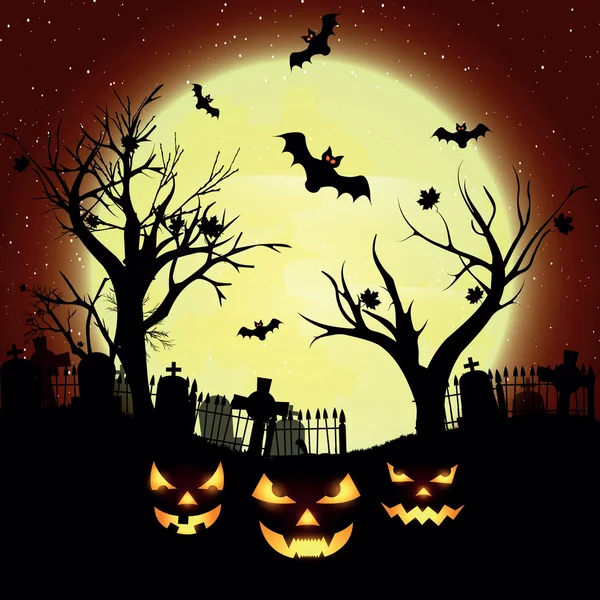 Cartel de Halloween. Halloween vector fondo — Vector de stock