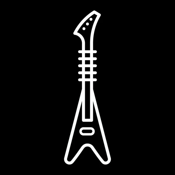 Electric Guitar Icon — Stock Vector