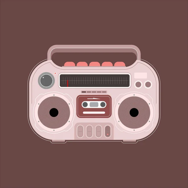 Ilustración Del Vector Grabadora Cassette Viejo — Vector de stock