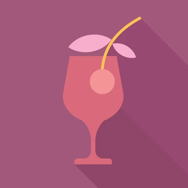 Cocktail met kers — Stockvector