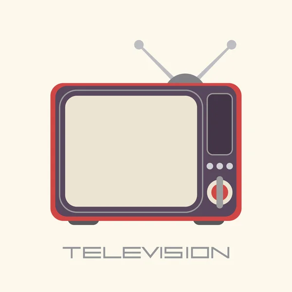 Retro tv vector icono — Vector de stock