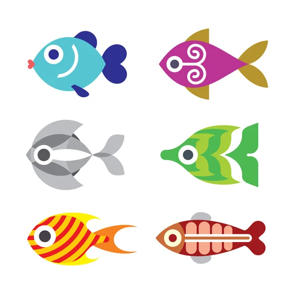 Peces vector clip arte — Vector de stock