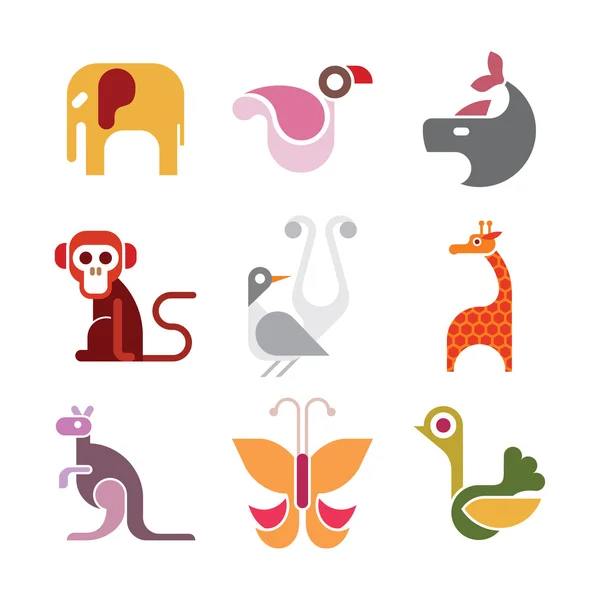 Animal Vector Icons — Stock Vector