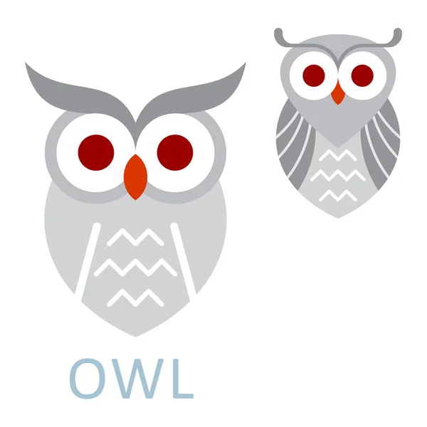 Owl Vector Logo — Stock Vector