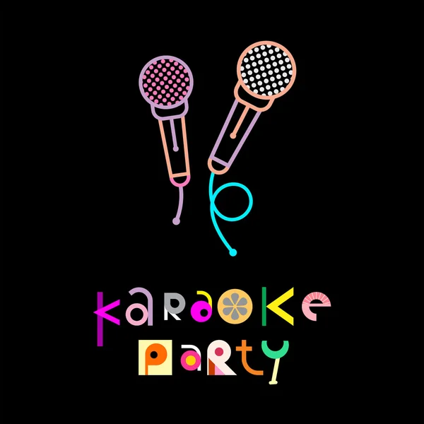 Plakát karaoke party — Stockový vektor