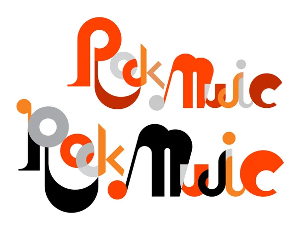 Rocková hudba Text — Stockový vektor