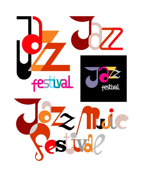 Jazz Fesztivál dekoratív szöveg — Stock Vector