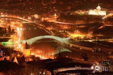 Tbilisi Night Cityscape clipart