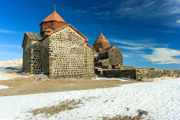在冬天的 Sevanavank 修道院 — 图库照片