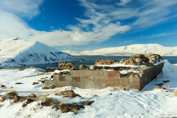 Mosteiro de Sevanavank no inverno — Fotografia de Stock