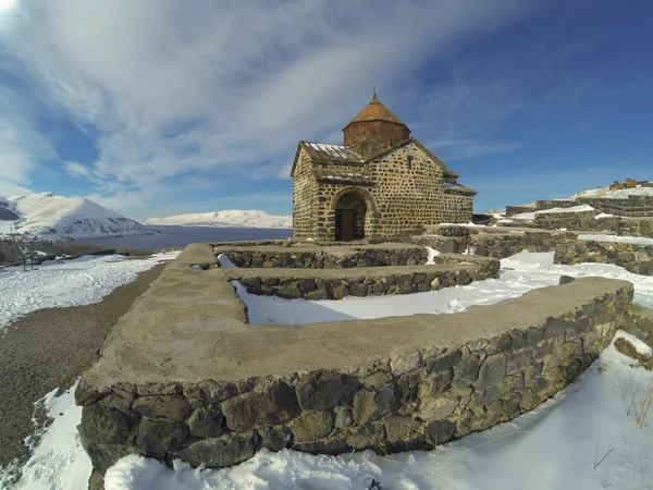 Mosteiro de Sevanavank no inverno — Fotografia de Stock