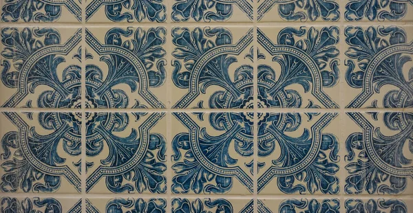 Moldura Completa Parede Azulejos Traditionell Portugal — Fotografia de Stock