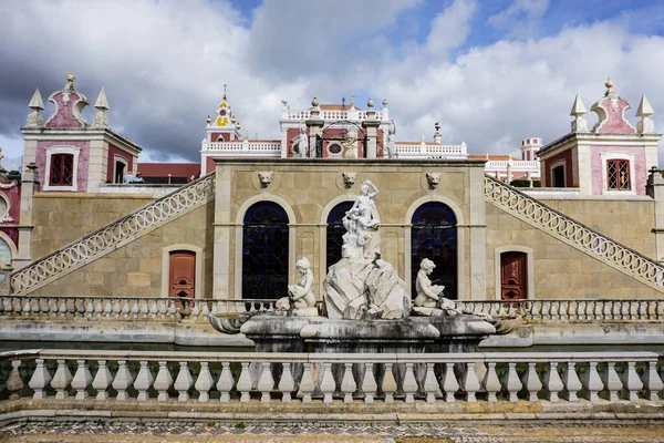 Pałac Estoi Fontanna Dzieło Architektury Romantyczny Niepowtarzalny Regionie Algarve Portugalia — Zdjęcie stockowe