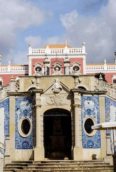 Pałac Estoi Fontanna Dzieło Architektury Romantyczny Niepowtarzalny Regionie Algarve Portugalia — Zdjęcie stockowe