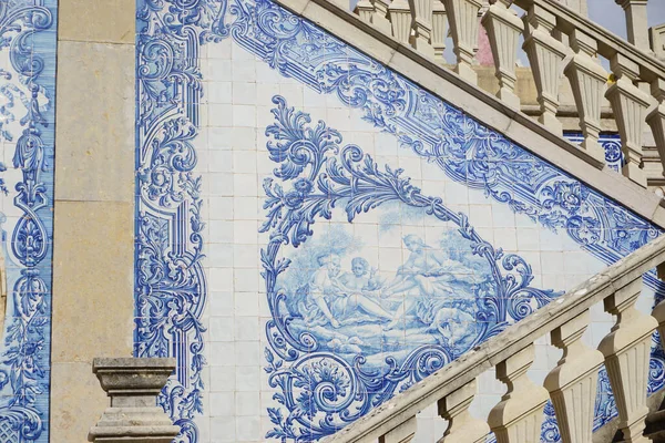 Staré Dlaždice Azulejos Zahradě Estoi Palace Algarve Portugalsko — Stock fotografie