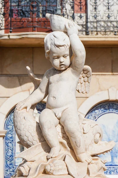 Sochařství Azulejos Kameny Zahradu Estoi Palace Algarve Portugalsko — Stock fotografie