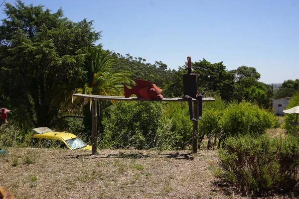 Passeio Das Figuras Portogallo Con Bambole Nella Foresta — Foto Stock