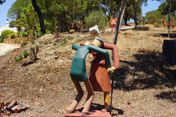 Passeio Das Figuras Portugal Med Dockor Skogen — Stockfoto