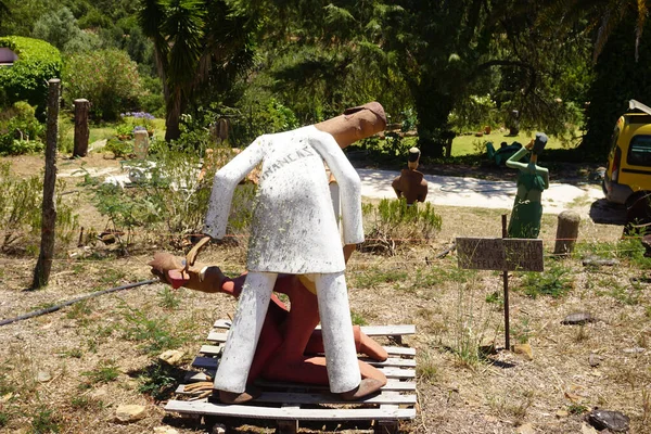 Passeio Das Figuras Portogallo Con Bambole Nella Foresta — Foto Stock